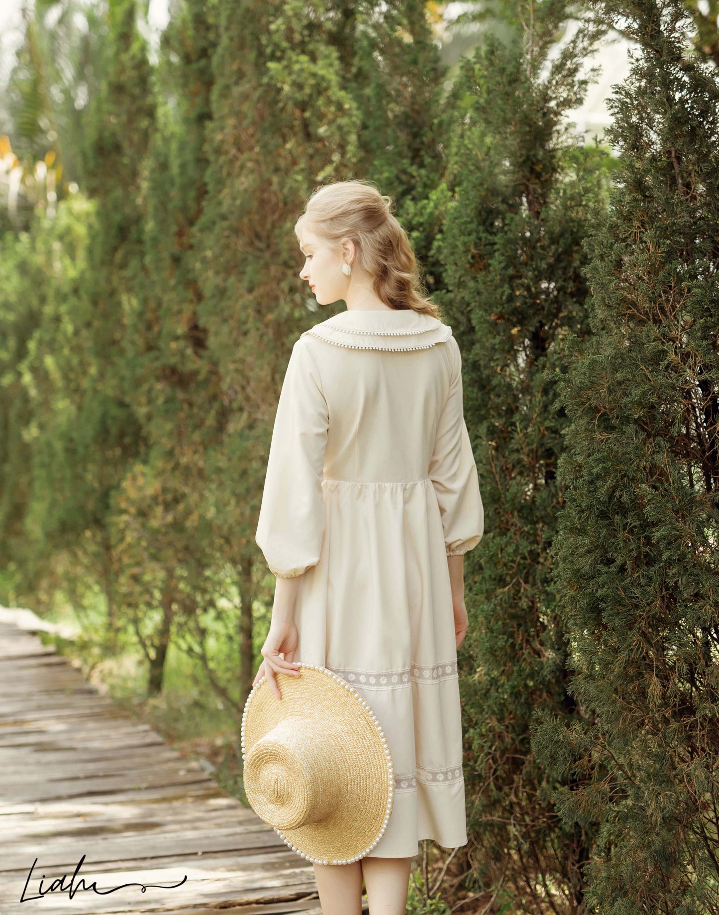 Floral embroidered cotton dress